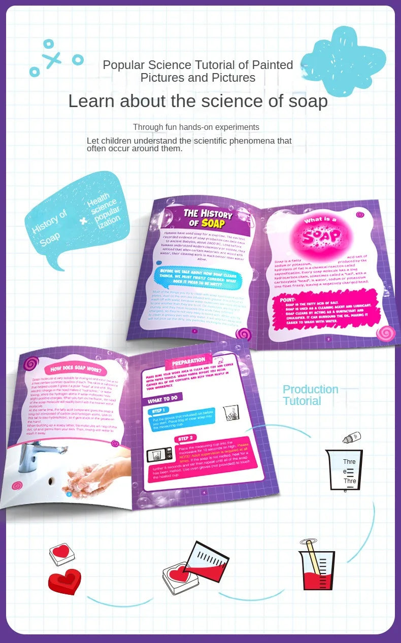 Children Magic Science Experiment Kit Handmade DIY Soap STEAM Educational Teaching Aids Primary School Student Toys Kids Gift