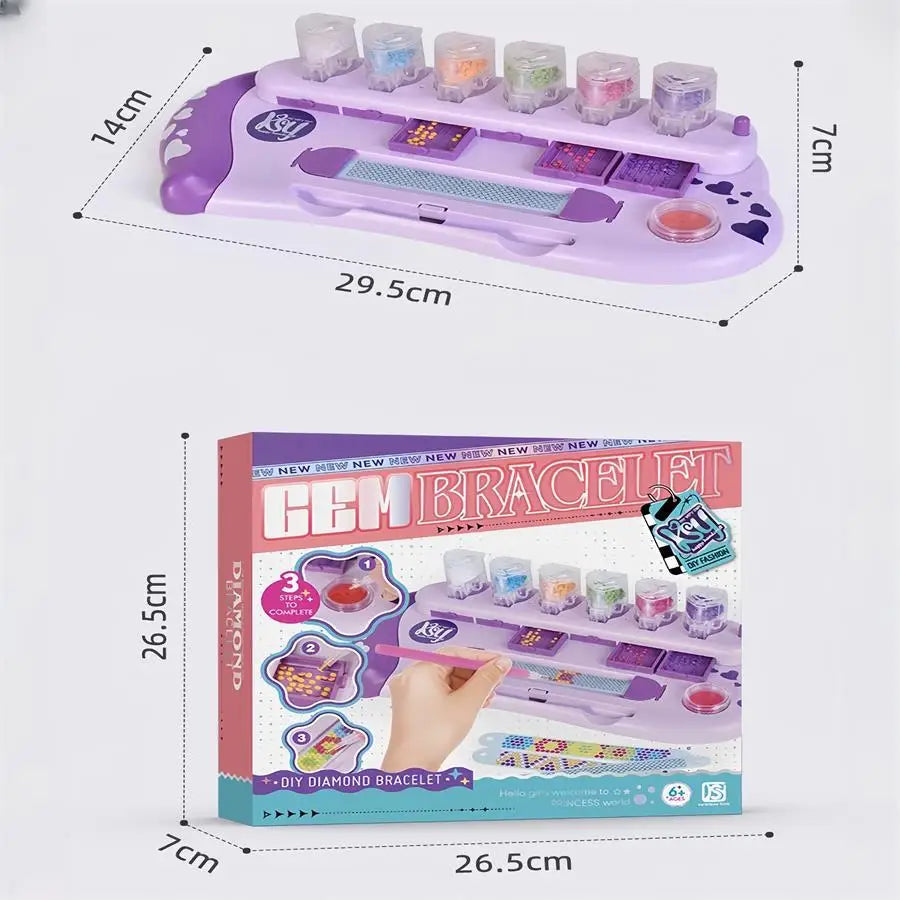 Children's Diy Puzzle Creative Handmade Diamond Woven Bracelet For Girls To Dress Up As Family Decorations, Toy Gift Box