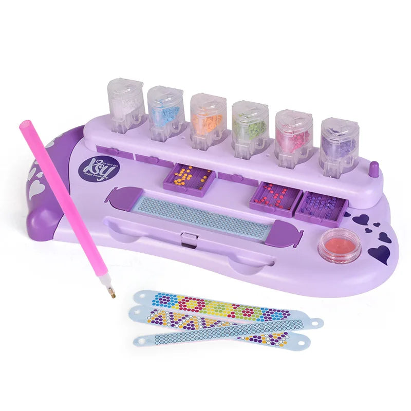 Children's Diy Puzzle Creative Handmade Diamond Woven Bracelet For Girls To Dress Up As Family Decorations, Toy Gift Box