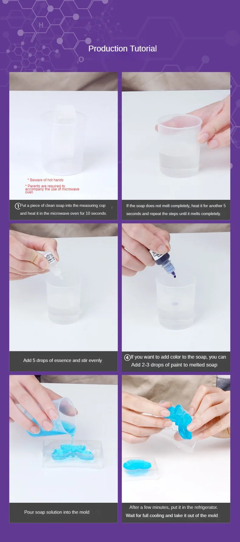 Children Magic Science Experiment Kit Handmade DIY Soap STEAM Educational Teaching Aids Primary School Student Toys Kids Gift