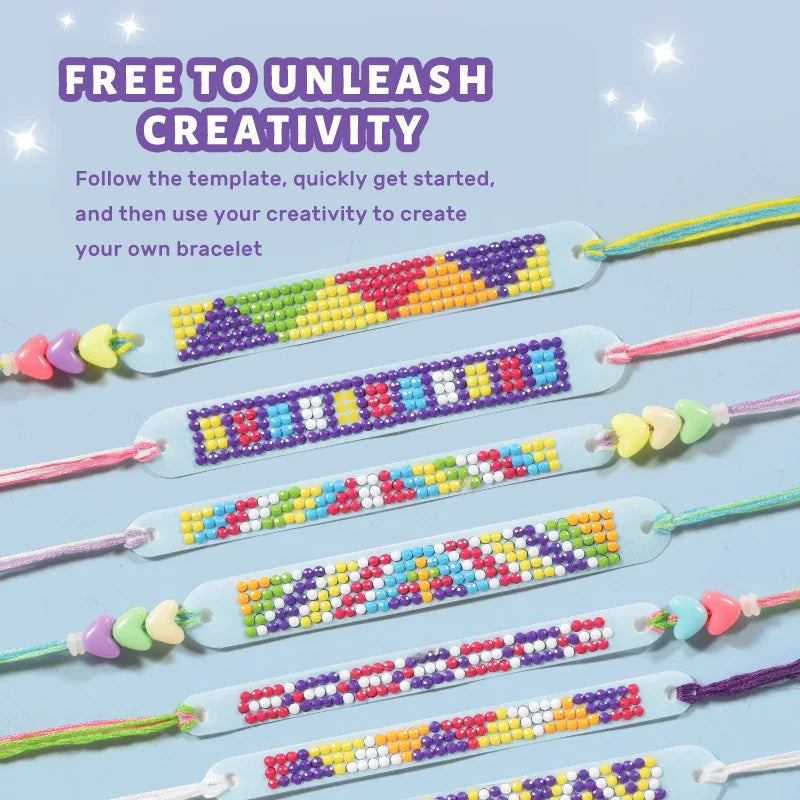 Children's Diy Puzzle Creative Handmade Diamond Woven Bracelet For Girls To Dress Up As Family Decorations, Toy Gift Box