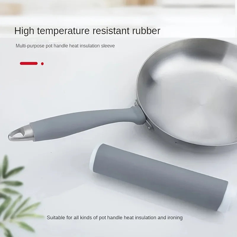Pot Handle Heat Insulation Silicon Cover Anti-Scalding Rubber Handle Cover Heat Insulation Sleeve For Various Cookware