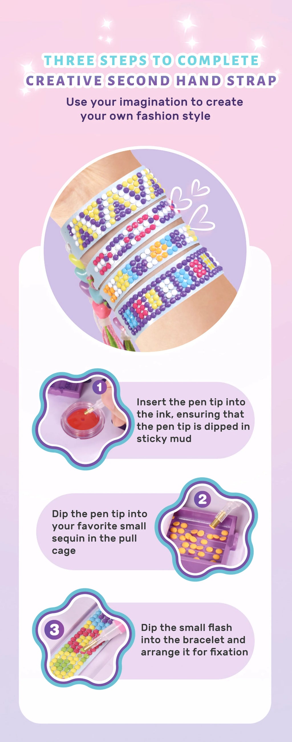 Children's Diy Puzzle Creative Handmade Diamond Woven Bracelet For Girls To Dress Up As Family Decorations, Toy Gift Box