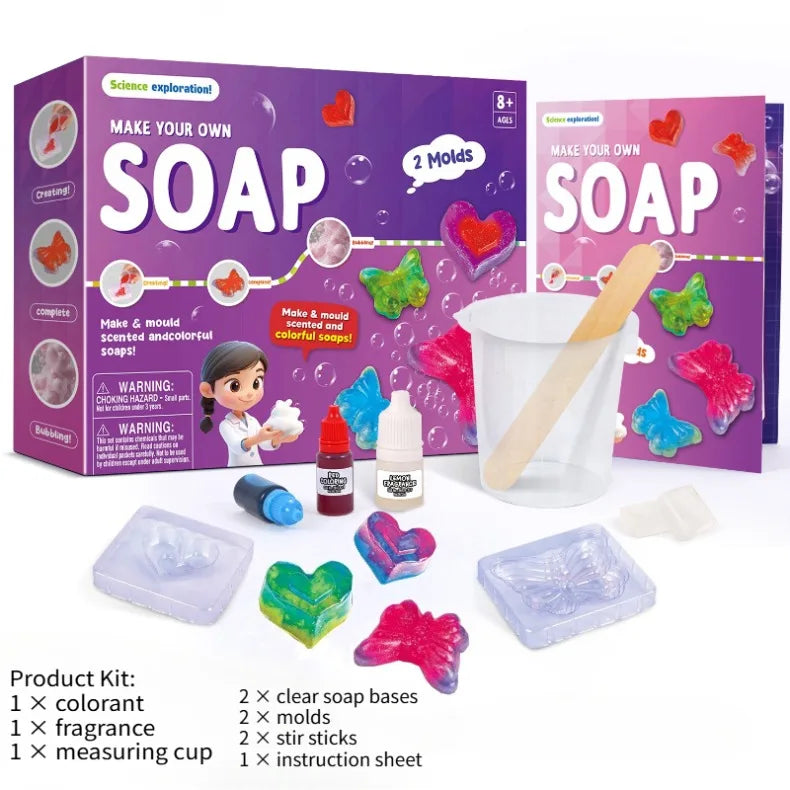 Children Magic Science Experiment Kit Handmade DIY Soap STEAM Educational Teaching Aids Primary School Student Toys Kids Gift
